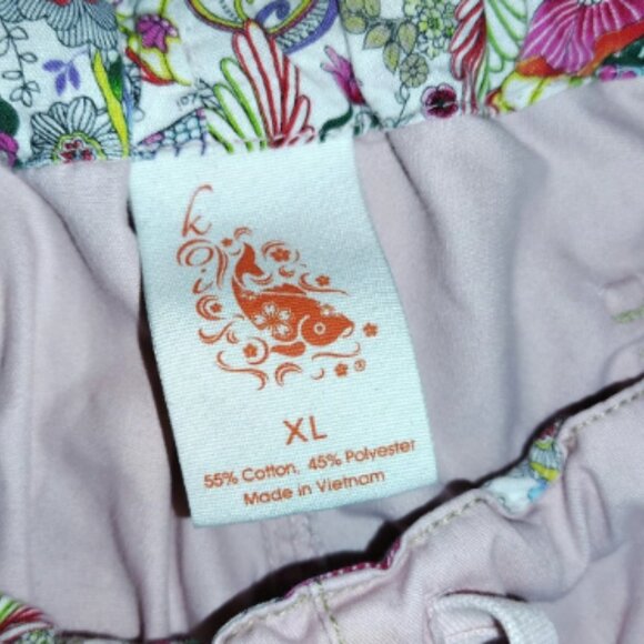 Women's Koi By Kathy Peterson Pink Women's Scrub Set Size XL Cotton Polyester Bl - Picture 4 of 11